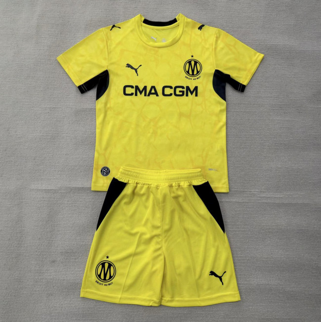 Marseille Yellow Goalkeeper Kids Suit 26/27