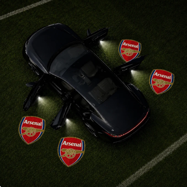 Football Foldable Universal LED HD Logo Wireless Car Door Welcome Lamp Light Projector Light