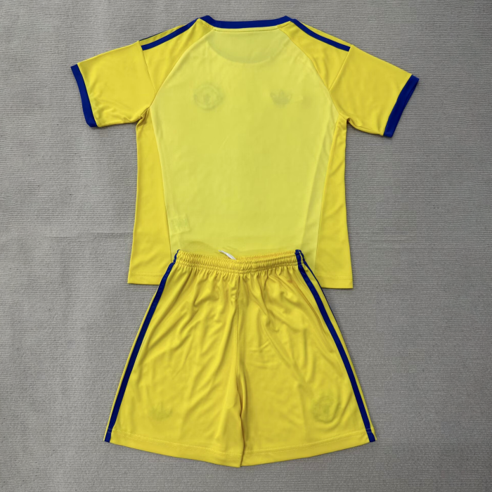 Manchester United Away Goalkeeper Yellow Kids Suit 26/27