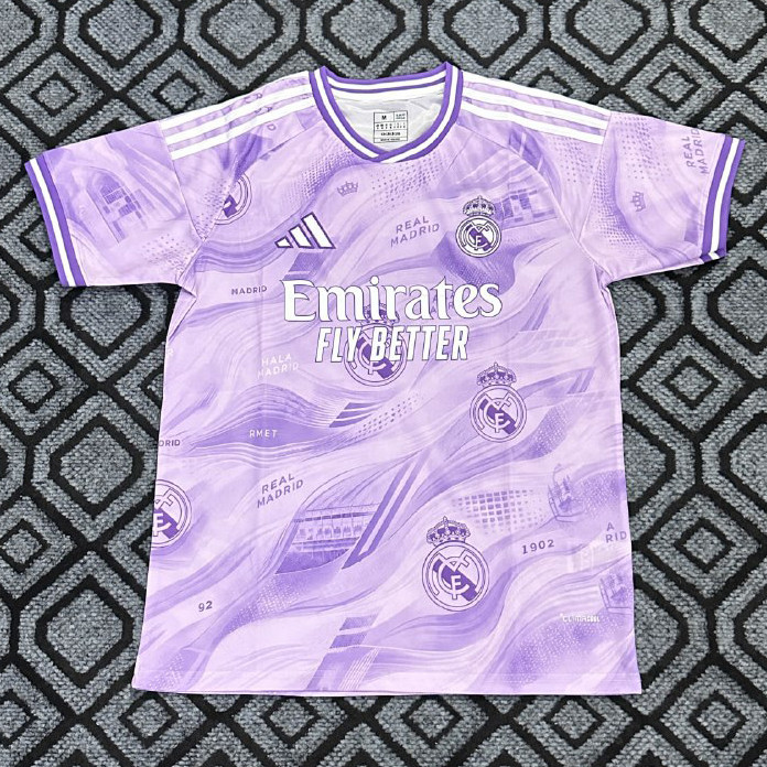 Real Madrid Lavender Purple Fluid Waves Concept Men Jersey 26/27