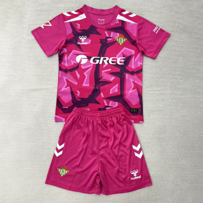 Real Betis Pink Goalkeeper Kids Suit 26/27
