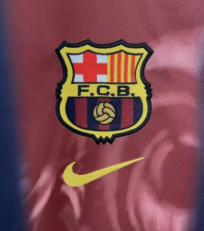 Barcelona x Travis Scott Home Retro Skeleton Long Sleeve Jersey 2000/01