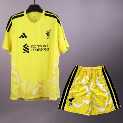 Liverpool Yellow Goalkeeper Ｍen Jersey Suit 26/27