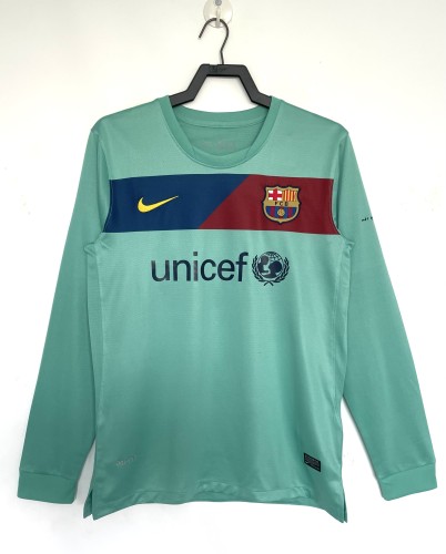 Barcelona Away Long Sleeve Retro Jersey 2010/11