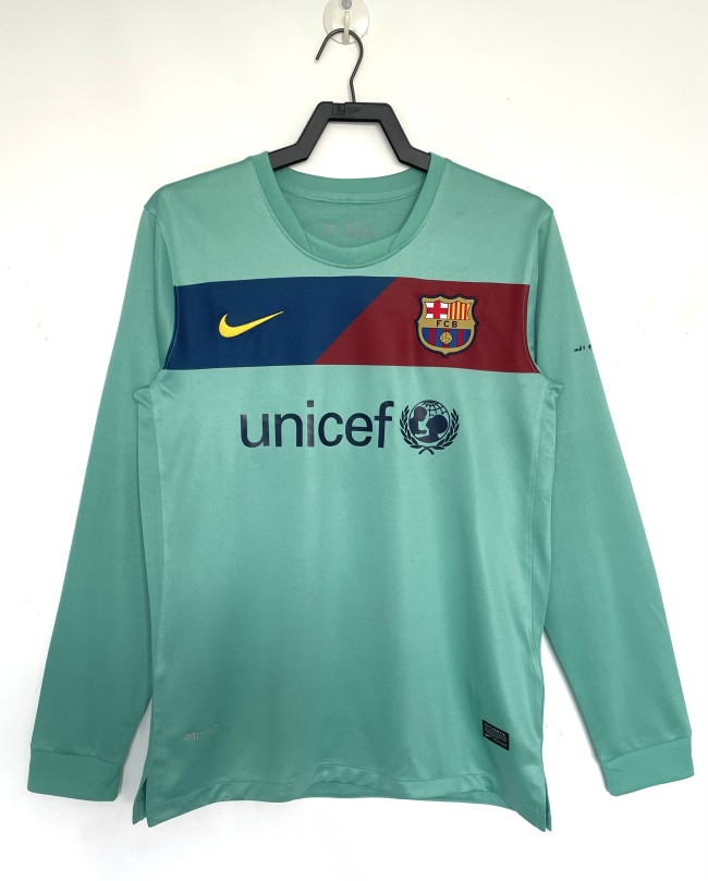 Barcelona Away Long Sleeve Retro Jersey 2010/11