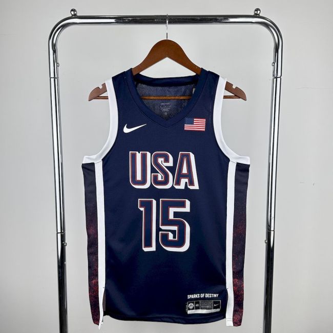 Devin Booker Team USA 2024 Swingman Away Jersey Blue