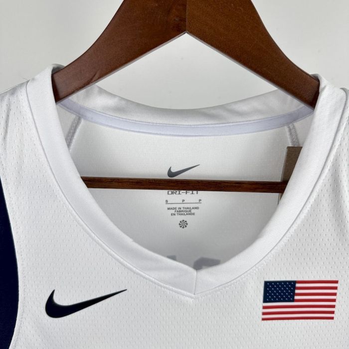 LeBron James Team USA 2024 Swingman Home Jersey White