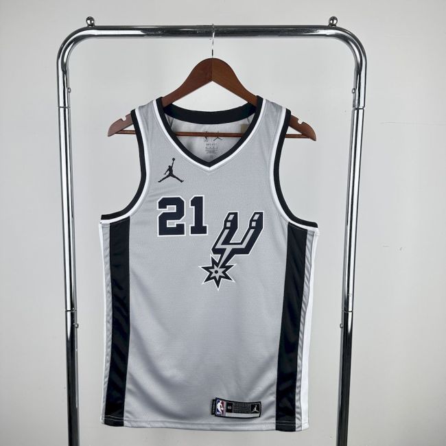 Tim Duncan San Antonio Spurs 2021/22 Statement Edition Swingman Jersey Gray