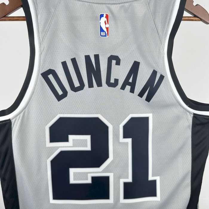 Tim Duncan San Antonio Spurs 2021/22 Statement Edition Swingman Jersey Gray