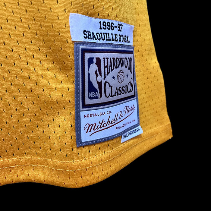 Shaquille O'Neal Los Angeles Lakers Hardwood Classics Swingman Jersey Yellow