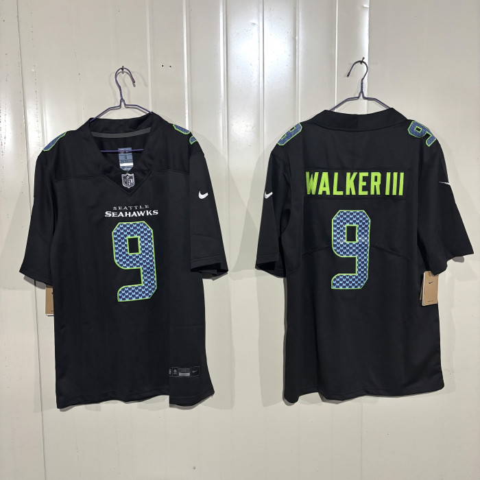 Seattle Seahawks Kenneth Walker III Black Game Jersey - Gen 2