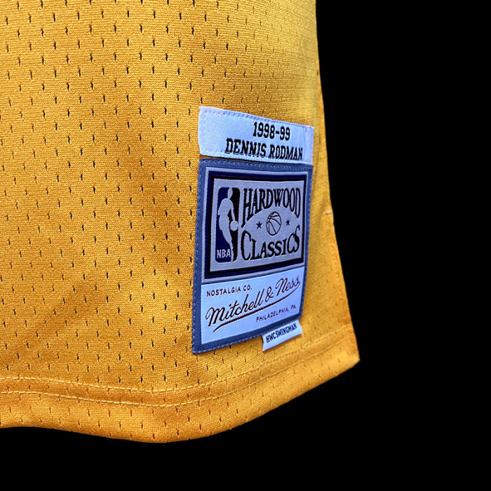 Dennis Rodman Los Angeles Lakers Hardwood Classics Swingman Jersey Yellow