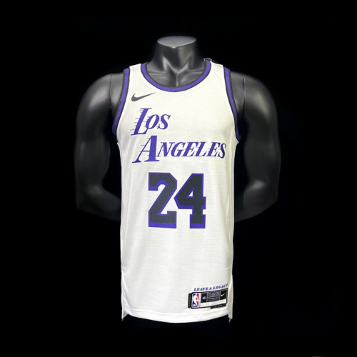 Kobe Bryant Los Angeles Lakers City Edition Swingman Jersey 22/23 White