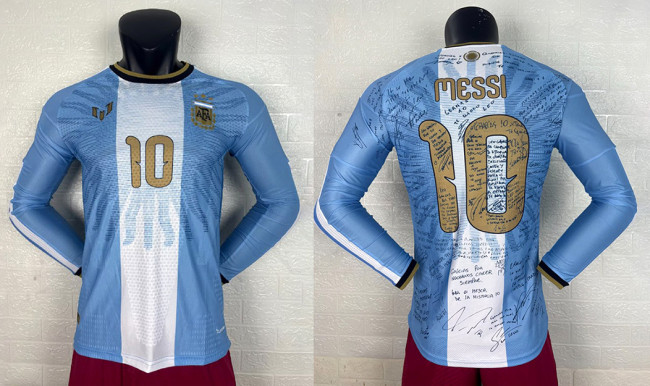 Argentina 2026 Messi Signature Edition Player Long Sleeve Men Jersey
