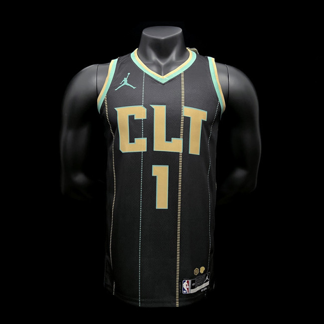 Lonzo Ball Charlotte Hornets City Edition Swingman Jersey 22/23 Black