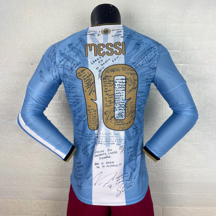 Argentina 2026 Messi Signature Edition Player Long Sleeve Men Jersey