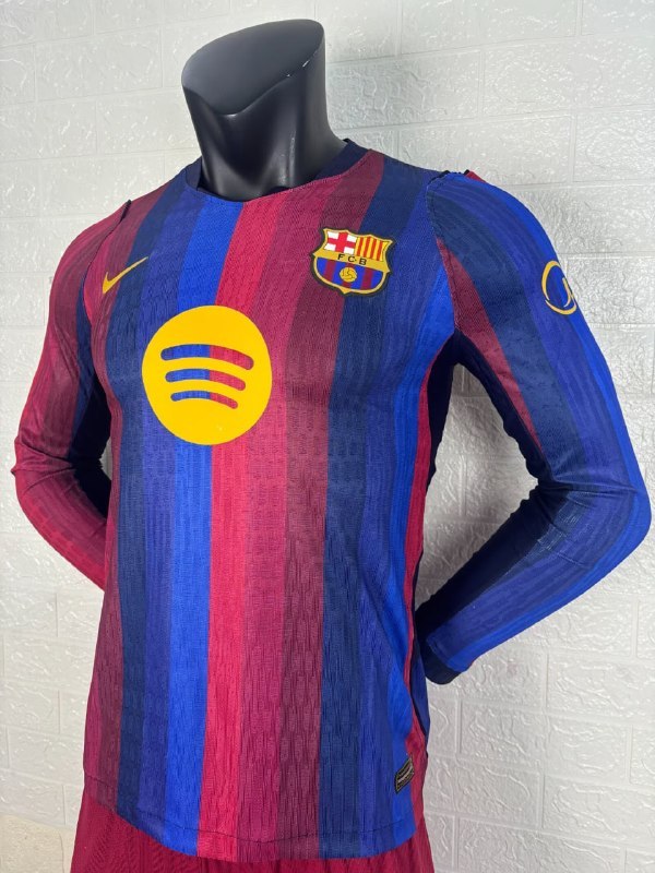 Barcelona Home Player Long Sleeve Jersey 26/27