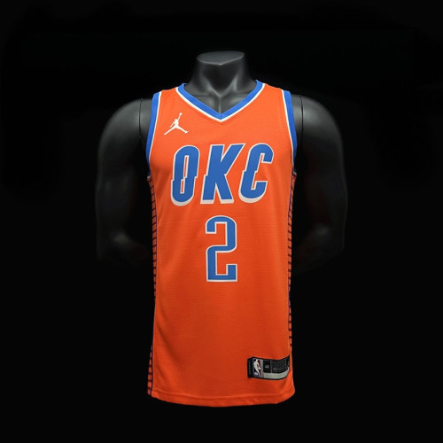 Shai Gilgeous-Alexander Oklahoma City Thunder Statement Edition Swingman Jersey Orange
