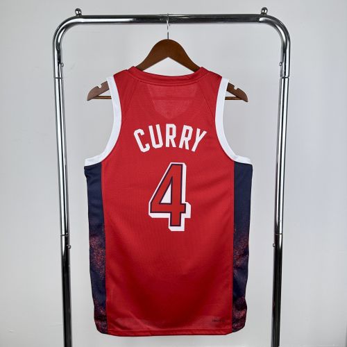 Stephen Curry Team USA 2024 Swingman Jersey Red