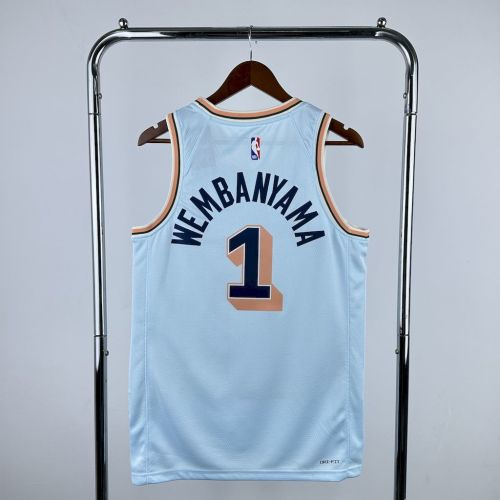 Victor Wembanyama San Antonio Spurs 24/25 City Edition Swingman Jersey Blue