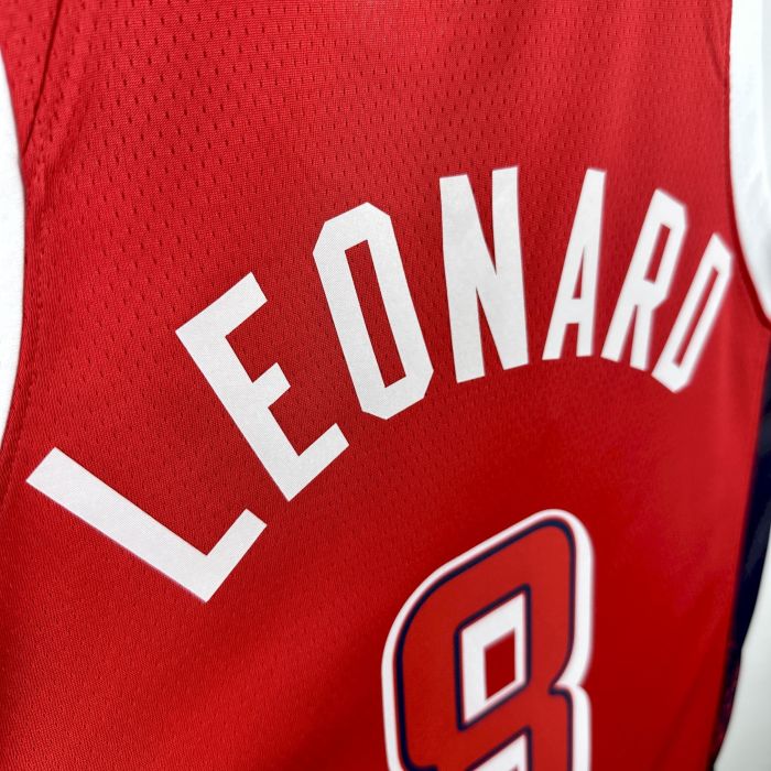 Kawhi Leonard Team USA 2024 Swingman Jersey Red