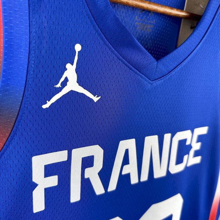 Victor Wembanyama France Basketball Swingman Away Jersey Blue