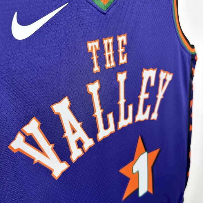 Devin Booker City Phoenix Suns City Edition 24/25 Swingman Jersey Purple