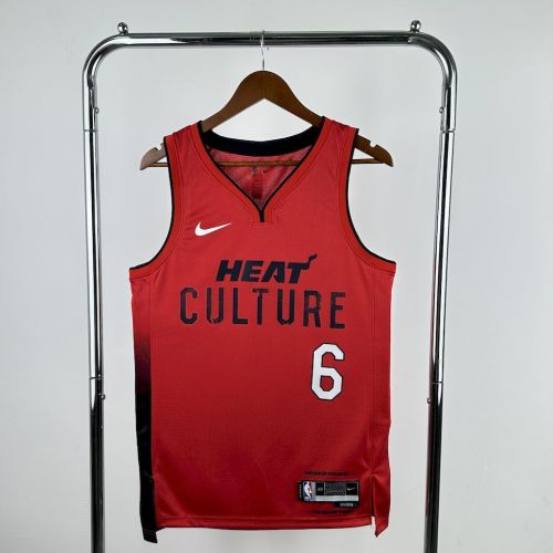 LeBron James Miami Heat City Edition 24/25 Swingman Jersey Red