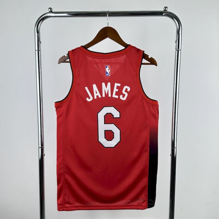 LeBron James Miami Heat City Edition 24/25 Swingman Jersey Red