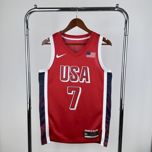 Kevin Durant Team USA 2024 Swingman Jersey Red