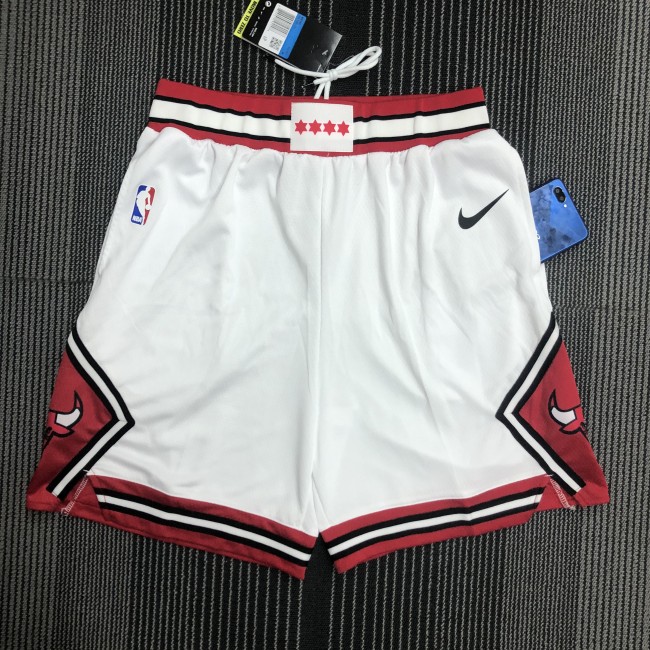 Chicago Bulls Basketball Shorts White 18-19