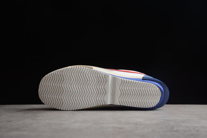 sacai × Nike Zoom Cortez White and University Red DQ0581-100