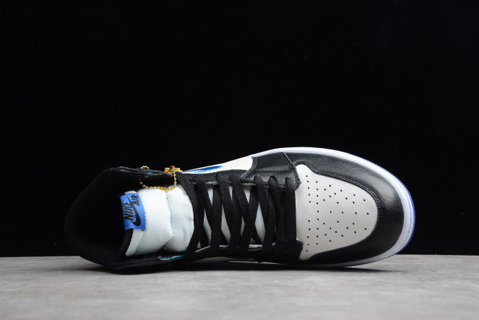 Air Jordan 1 High Fragment Design Black White Varsity Royal 555088-910