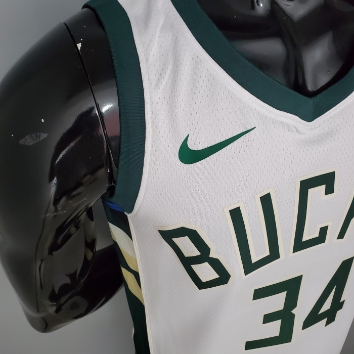 Giannis Antetokounmpo Milwaukee Bucks Swingman Jersey White