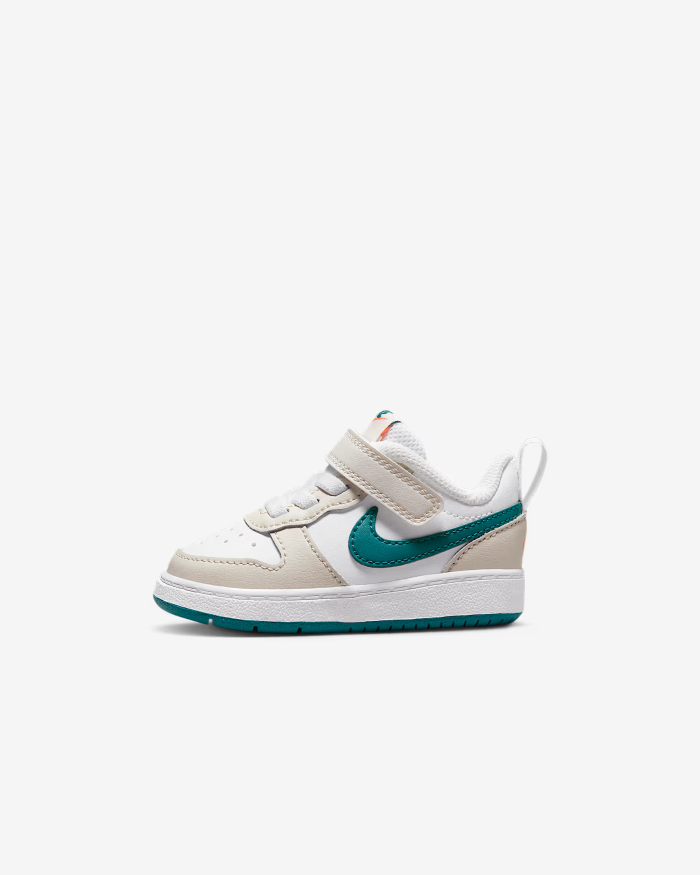 Air Force Low-top Children's Leather Sneakers Velcro FG22-36 White Green
