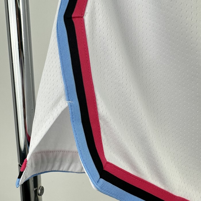 USA  Miami Heat City Edition Basketball  Shorts White 24/25