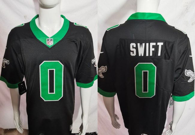 Philadelphia Eagles Jersey Retro Edition Black 2023 NO.0 SWIFT