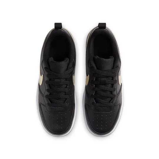 Air Force low-top children's leather sneakers Velcro Black Gold