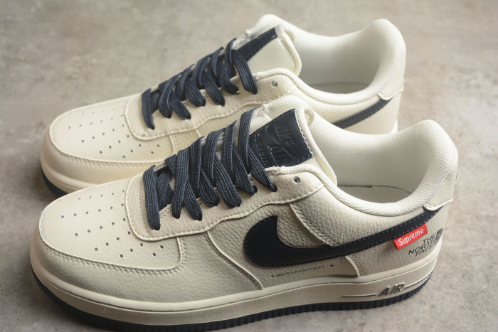 Supreme x The North Face x Nike Air Force 1 07 Low Dark Grey Off White SU2305-008