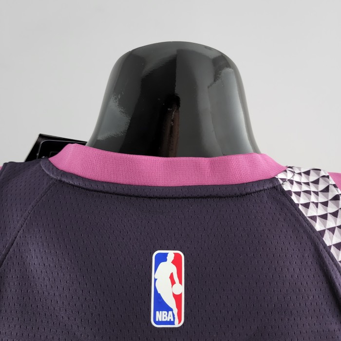 Derrick Rose Minnesota Timberwolves Swingman Jersey Black and Purple