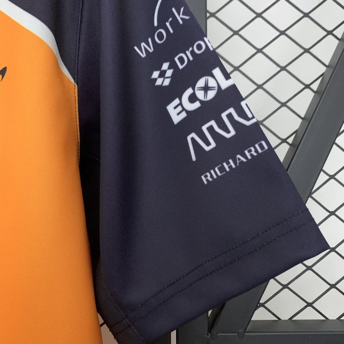 2025 McLaren Polo Shirt Orange NO.4 NORRIS