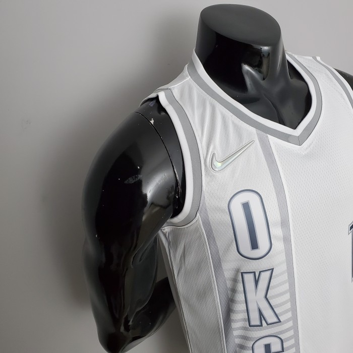 Paul George Oklahoma City Thunder 75th Anniversary 2022 City Edition Swingman Jersey White