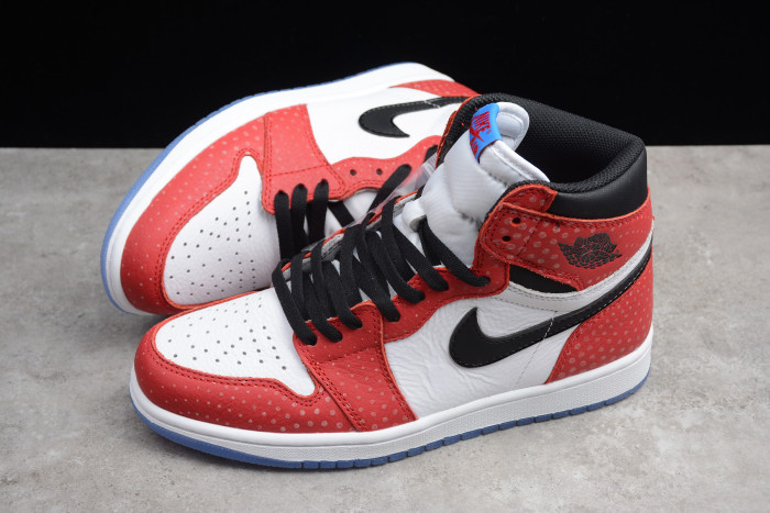 Air Jordan 1 Retro High Spider Man Origin Story 555088-602