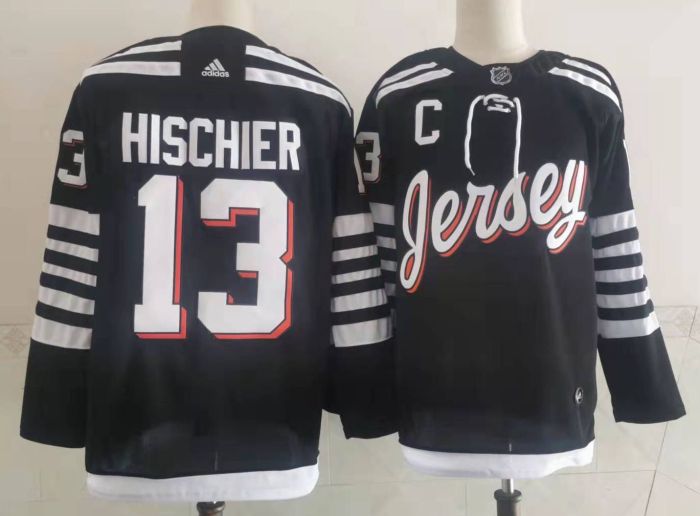 New Jersey Devils Alternate Breakaway Player Jersey Black NO.13 HISCHIER