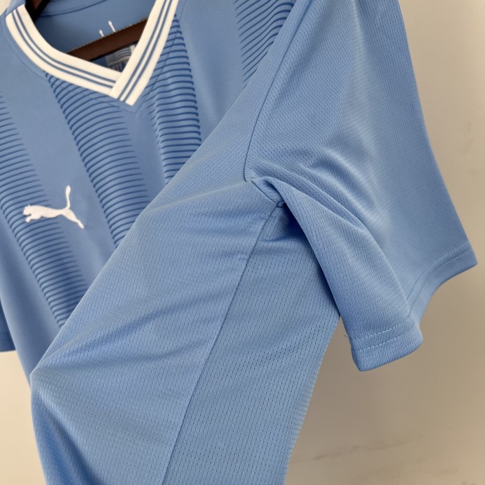 Manchester City Home Man Jersey 23/24 With CHAMPIONS OF EUROPE 23 Printing