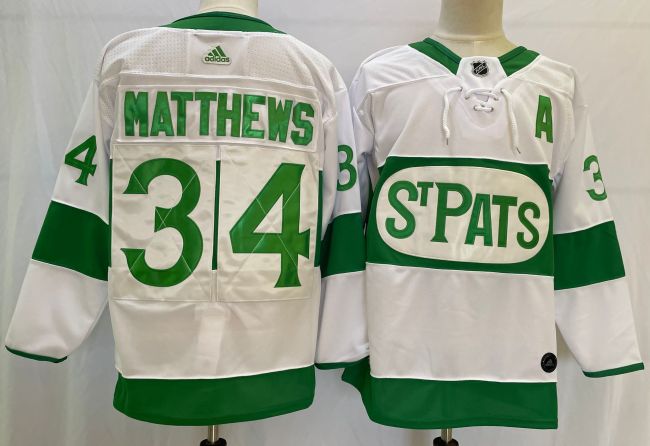 Toronto Maple Leafs Alternate Player Jersey Green 18/19 NO.34 MATTHEWS