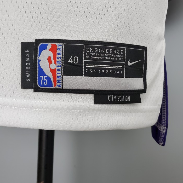 De'Aaron Fox Sacramento Kings 75th Anniversary Swingman Jersey White