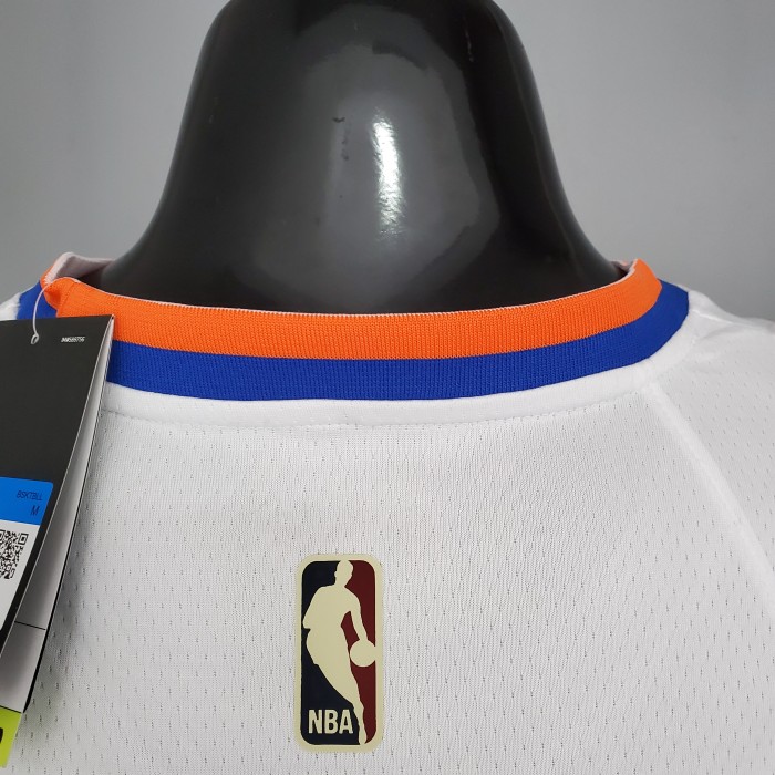 RJ Barrett New York Knicks 75th Anniversary Swingman Jersey White