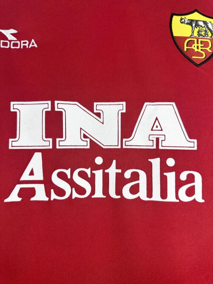 AS Roma Home Long Sleeve Retro Jersey 1998/99