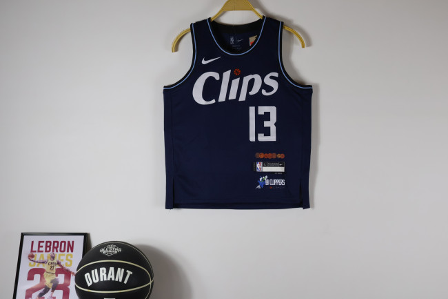 Nile Clippers Kids Jersey Blue City Edition 23/24 NO.13 GEORGE